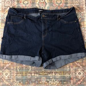 Plus size denim shorts